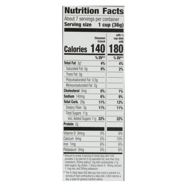 Cascadian Farm Organic Cereal - Cinnamon Crunch - Case Of 10 - 9.2 Oz - Image 2