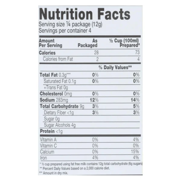 Simply Delish Chocolate Pudding & Pie Filling - Case Of 6 - 1.7 Oz - Image 2