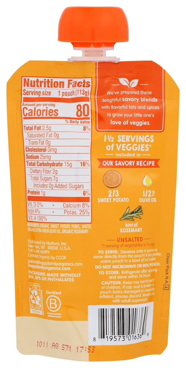 HAPPY BABY FOOD BABY SWTPOT OLV ORG - Case of 16 - Image 2