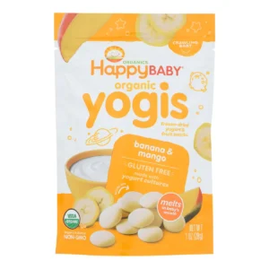 Happy Baby HappyMelts Organic Yogurt Snacks for Babies and Toddlers Banana Mango - 1 oz - Case of 8