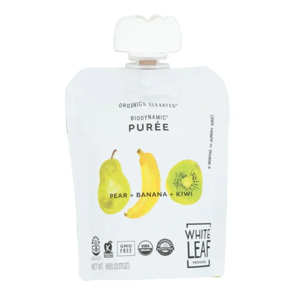 White Leaf Provisions - Baby Food Pear Ban Kiwi - Case Of 6 - 3.2 Oz