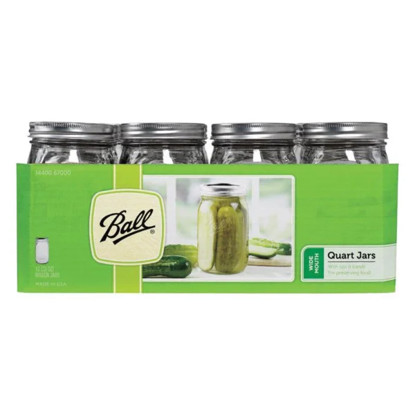 BALL - Ball Wide Mouth Mason Jar 32 oz 12 pk
