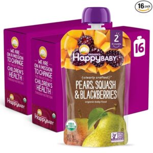 HAPPY BABY S2 PEAR SQSH BLKBRY ORG - Case of 16