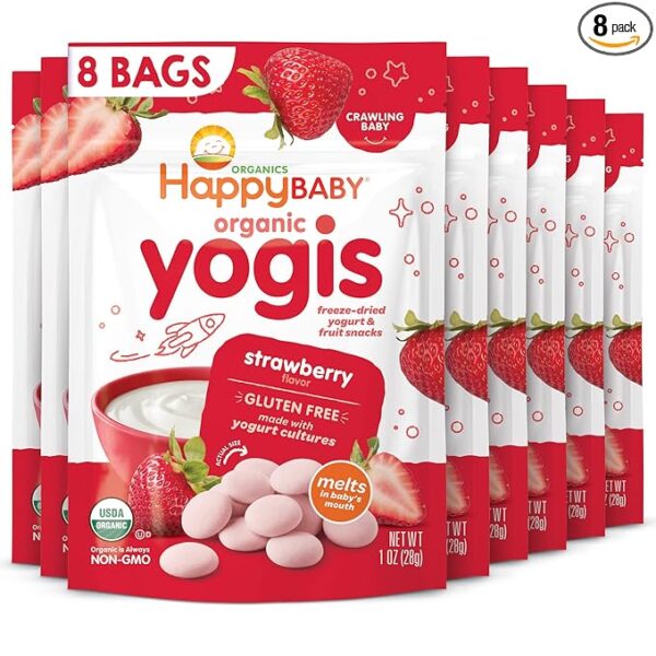 HAPPY BABY SNACK YOGURT STRWBRRY ORG