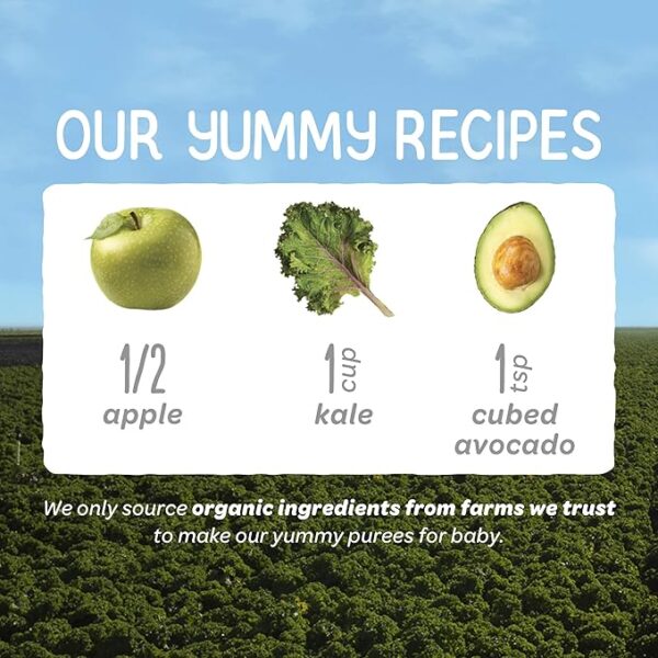 Happy Baby Happy Baby Clearly Crafted - Apples Kale And Avocados - Case Of 16 - 4 Oz. - Image 3