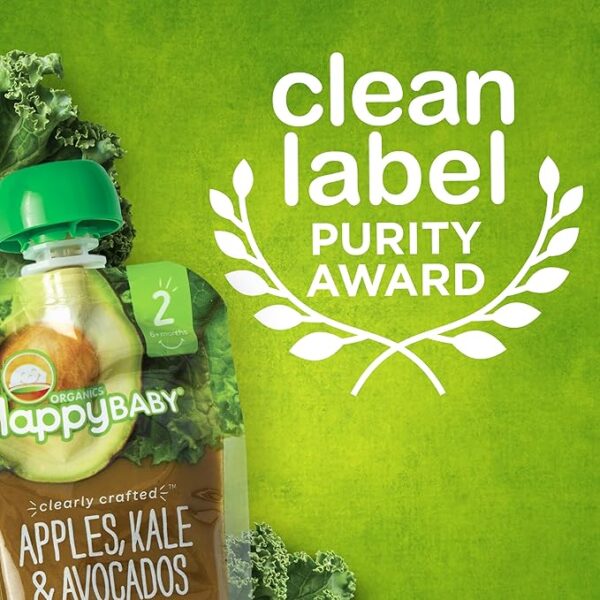 Happy Baby Happy Baby Clearly Crafted - Apples Kale And Avocados - Case Of 16 - 4 Oz. - Image 2