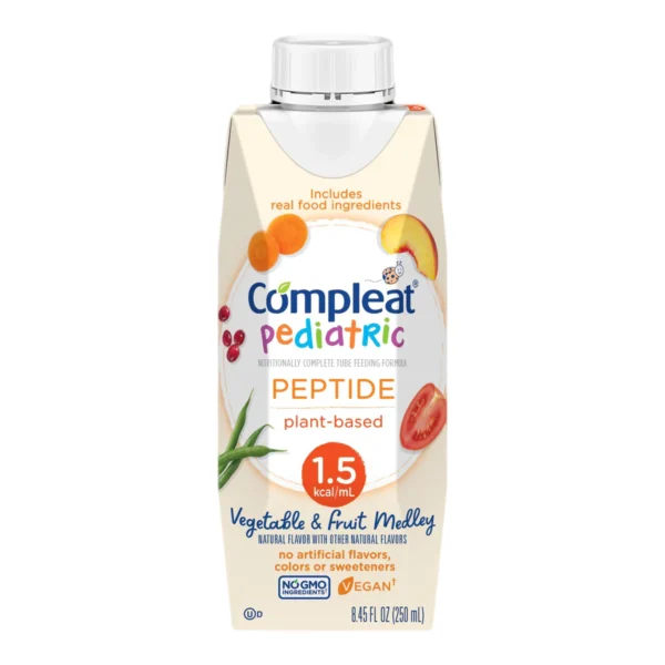 Nestle Healthcare Nutrition - Pediatric Tube Feeding Formula Compleat® Peptide 1.5 Vegetable / Fruit Medley 8.45 oz. Carton Liquid Plant and Peptide Based [1/EA]